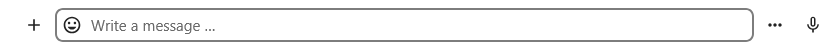 Message input in Talk