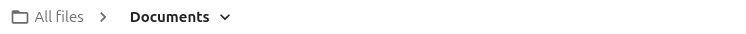 Breadcrumb navigation inside a subfolder.